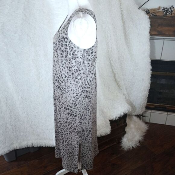 OLD NAVY GRAY & BLACK LEOPARD PRINT DRESS SZ.M EUC - Picture 5 of 7